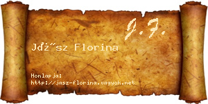 Jász Florina névjegykártya